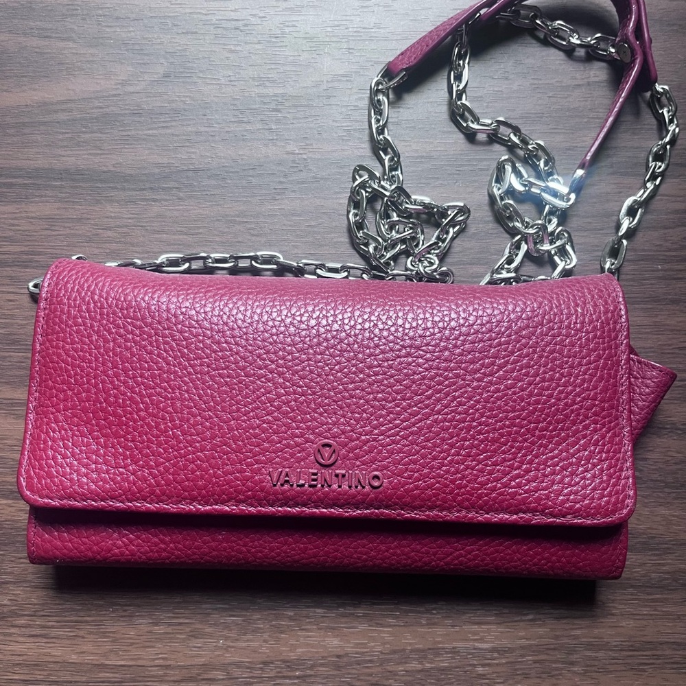 Valentino Red Leather Chain Bag
